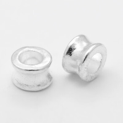 

Alloy European Beads Large Hole Beads Tube Lead Free & Nickel Free & Cadmium Free Silver 8x55mm Hole 45mm