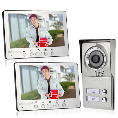 

KKmoon® 7 Wired Video Door Phone System Visual Intercom Doorbell Alloy Panel with 2800x480 Indoor Monitor 1700TVL Outdoor Cam