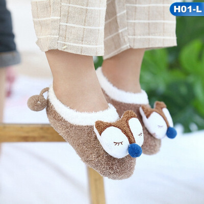 

New Baby Coral Socks Infant Anti Slip Kids Cute Cartoon Animal Child Floor Warm Soft Boys Girls Socks Spring Winter-in Socks