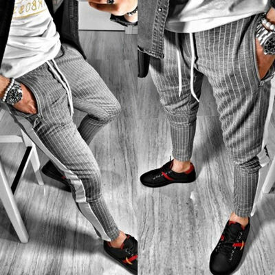 

Mens Slim Fit Tracksuit Bottoms Skinny Jogging Joggers Sweat Pants Trousers New