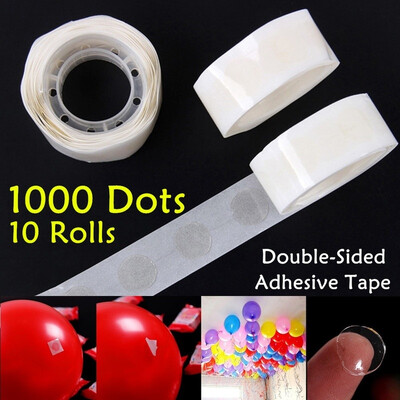

10 Rolls 1000 Dots Double-Sided Adhesive Glue Dot - Balloon Stickers Tape