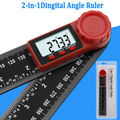 

〖Follure〗Digital Angle Finder Meter Protractor with Moving Ruler Angle Gauge