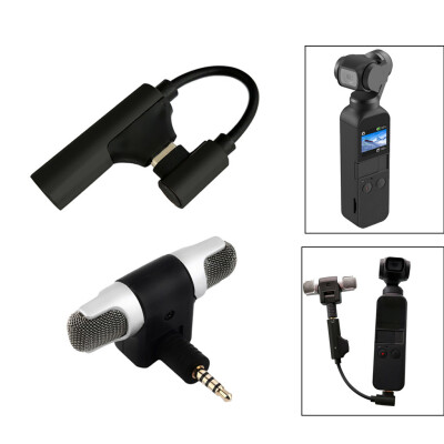 

Tailored Type C to 35mm Audio Adapter External Wireless Microphone For DJI Osmo Pocket