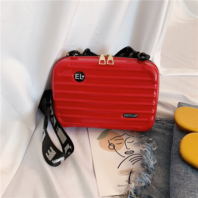 

Chic girl shoulder bag texture foreign women handbag 2019 new wave Korean fashion wide shoulder strap diagonal small square bag