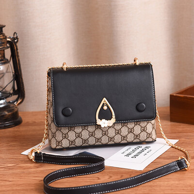 

Square bag ladies fashion simple ladies one shoulder oblique cross bag collision color chain bag small&fresh