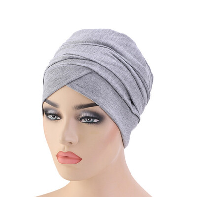 

Women Muslim Velvet Long Tail Cap Scarf Head Shawls Warp Turban Scaves Hat