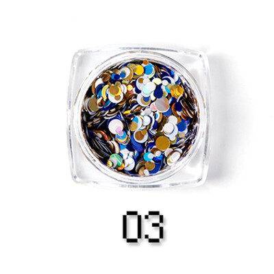 

Rosalind 1 box Nail Art Glitter Decoration Paillette Mixed Mini Round Shining Manicure