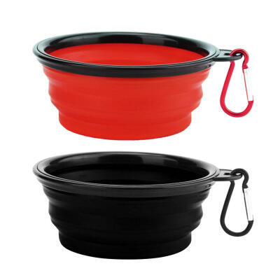 

2-Pack Collapsible Dog Bowls Pet Food Water Feeding Foldable Dish Feeders