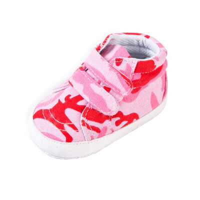 

Newborn Baby Shoes Toddler Infant First Walker Canvas Hook&Loop Shallow Camouflage Shoes