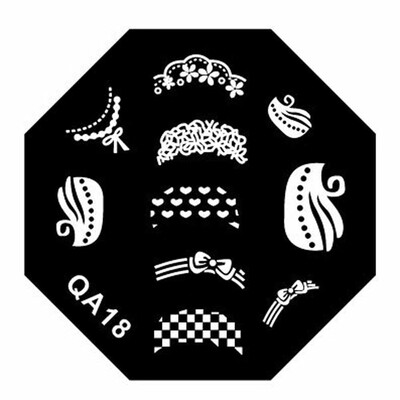 

Toponeto 1PCS DIY Nail Art Image Stamp Stamping Plates Manicure Template QA Series
