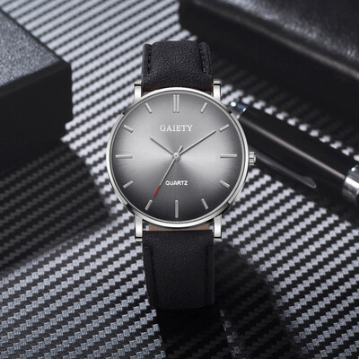 

〖Follure〗Fashion Simple Casual Mens Watch Business Leather With Strap Mens Watch