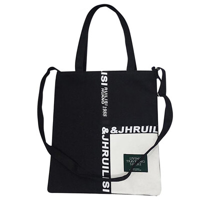 

Women Large Capacity Totes Fashion Color Blocks Patchwork Canvas Bags Female Retro Portable Shoulder Bag Foldable Travel bag