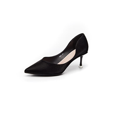 

High-heeled shoes female 2019 new autumn fairy wind wild solid color base high-heeled pointed super fine single shoes