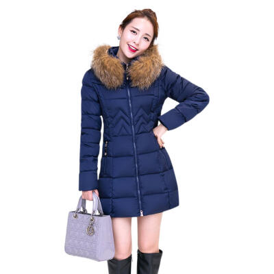 

Winter Warm Jackets Down Coat Slim Fit Thicken Hooded Women Long Parkas