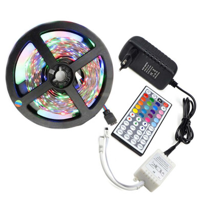 

Led Strip Lights Kit 3528 5M 300leds RGB 60ledsm 44key Ir Controller&3A Power Supply AC100-240V