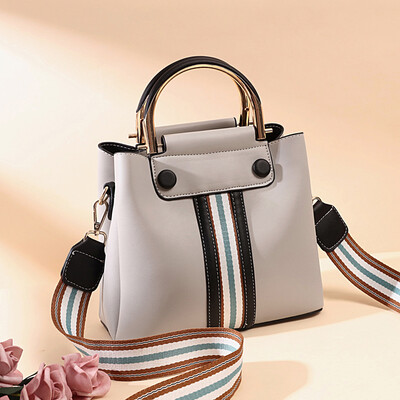 

Summer new water bucket womens tide Korean-style wide shoulder strap diagonal bag hand-held single-shoulder bag