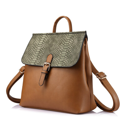 

LOVEVOOK women fashion women multifuctional backpack female bag serpentine print ladies shoulder bag