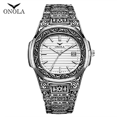 

ONOLA ON3808 Men Quartz Watch Stainless Steel Band Fashion Multifunction Wristwatch 3ATM Calendar Date Display Watches
