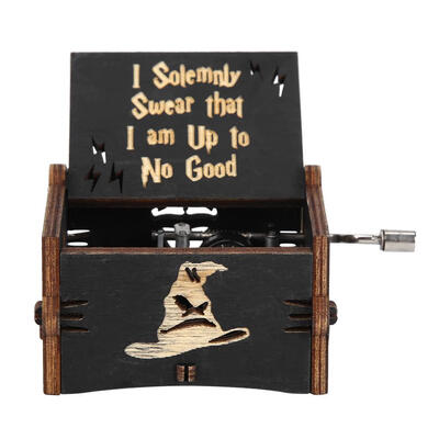 

Vintage Wooden Hand Cranked Music Box Retro Home Ornaments Crafts Kids Gift