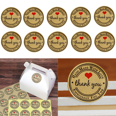 

Siaonvr Seals Kraft Paper Love Heart Stickers Wedding Favor Gift Label