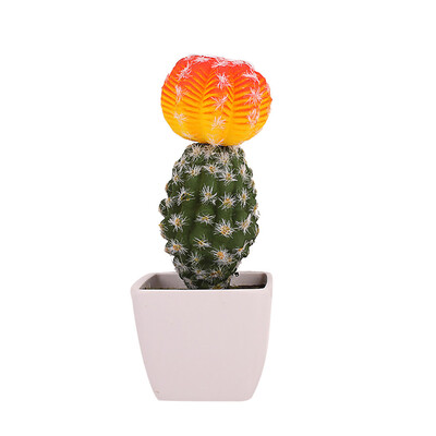 

Gobestart Simulated Potted Cactus Artificial Green Plant Potted Flower Art Home Decor