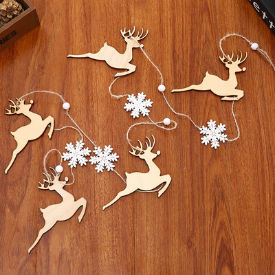 

〖Follure〗Christmas Decor Gifts Wooden Pendant Tree Ornament Party Home Hanging Decor