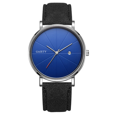 

〖Follure〗Fashion Simple Simple Casual Calendar Business Leather With Strap Mens Watch