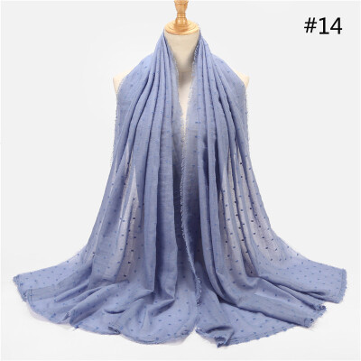 

Amazon new cotton&linen scarf female solid color sunscreen big shawl literary wind envelope scarf Muslim scarf