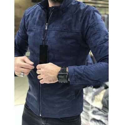 

SUNSIOM Mens Bomber Jacket Premium Suede Biker Coat Resistant Padded Zip Up Flight Tops