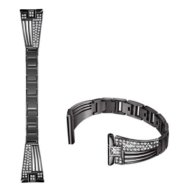 

〖Follure〗Easy To Adjust Crystal Metal Watch Band Wrist Strap For Fitbit Versa Lite
