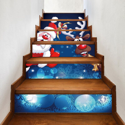 

Tailored Christmas 3D Simulation stair stickers Waterproof Wall Stickers DIY Home Decor