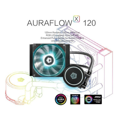 

IDCOOLING AURAFLOW X 120 CPU Fan Water Liquid Cooler for IntelAMD w RGB