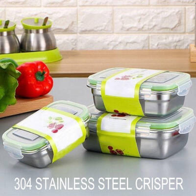 

School Lunch Box Stainless Steel Bento Case Microwave Food Container Storage