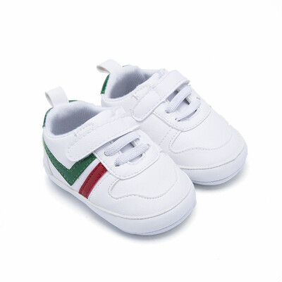 

Baby Boys Breathable Striped Print Anti-Slip Shoes Sneakers Soft Soled Walking Shoes First Walkers