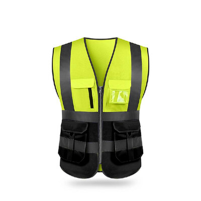 

SFVest High Visibility Reflective Safety Vest Reflective Vest Multi Pockets Workwear Security Working Clothes Day Night Motorcycl