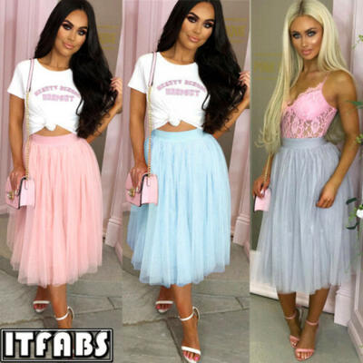 

Women Adult Layers Tulle Skirt Long Dress Princess Girls Ballet Tutu Party Dress