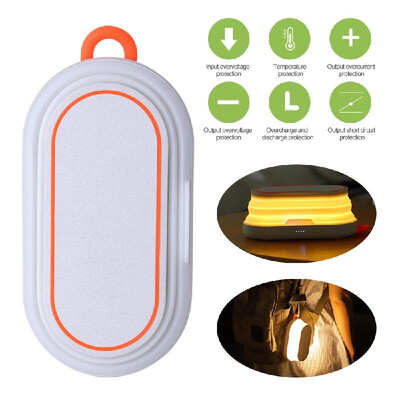 

S20 Wirelessly Charger 5000mAh Power-bank Portable Night Light Outdoor Charging Devices with Light