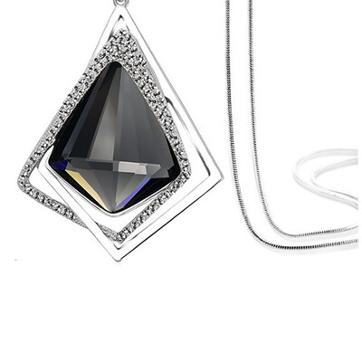 

Women Fashion Diamond Pendant Long Sweater Chain Necklace Party Jewelry Gift