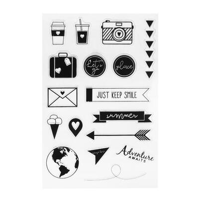 

Travel Goods DIY Clear Transparent Silicone Seals Stamp Sheet Photo Decor