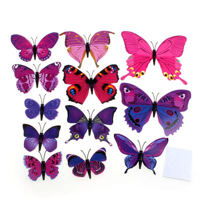 

〖Follure〗12pcs 3D Wall Stickers Butterfly Fridge Magnet Wedding Decoration Home RD