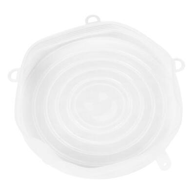 

6pcs Universal Reusable Silicone Pan Cooking Pot Lid Stretch Bowl Cover