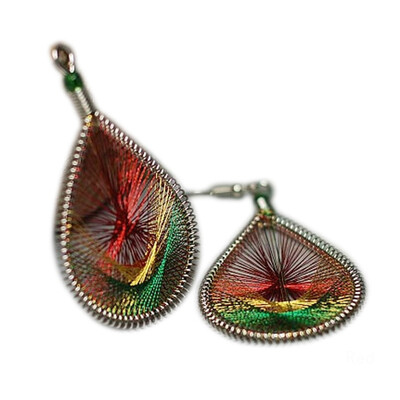 

New Arrivals Elegant Cute Peacock Tail Wire Gold Thread Ear Stud Earrings Jewelry Gifts