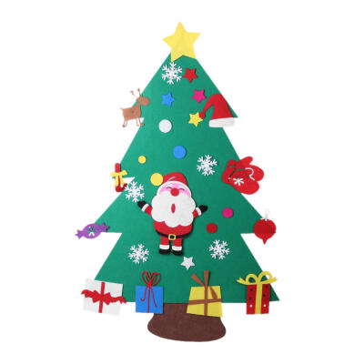 

Kids DIY Felt Christmas Tree with Ornaments New Year Door Wall Hanging Gift