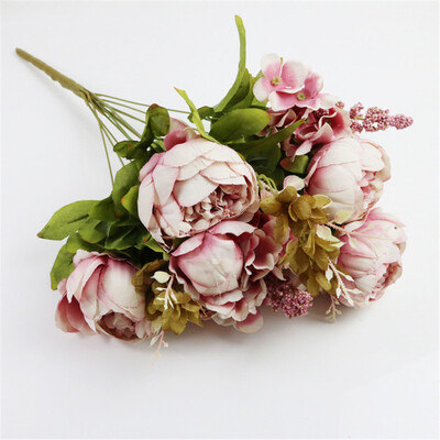

US Artificial Fake Peony Silk Flowers Bridal Hydrangea Home Wedding Garden Decor