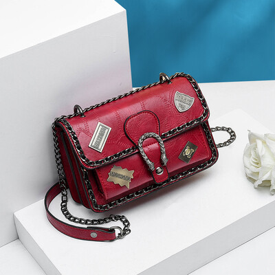 

Shangxin Bag Girl Spring&Summer Chain Slant Square Bag Labeled Girl ins Super Fire Single Shoulder Bag