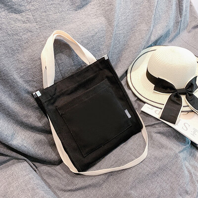 

Summer simple small bag ins popular portable womens bag new 2019 canvas tote bag shoulder bag Messenger bag