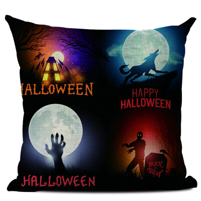 

New Halloween Multi Designs Decorative Throw Pillow Cover Square Pillow Case With Zipper for Home Bar Halloween Selling Supplies