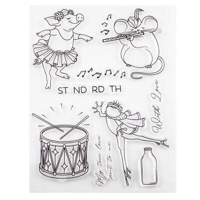 

Cartoon Concert Silicone Transparent Seals Clear Stamp for DIY Scrapbooking
