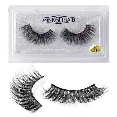 

1 Pairs2pcs 6D Natural Thick Reusable False Eye Lashes Extension Handmade Comfortable Eyelashes