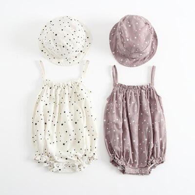 

Fashion Toddler Newborn Baby Girl Kid Romper Bodysuit Hat Clothes Outfits 0-24M
